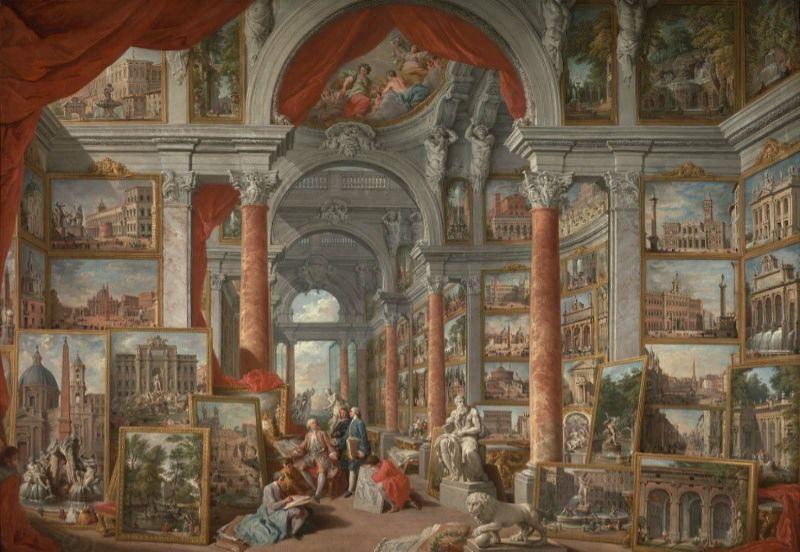 Giovanni Paolo Pannini Picture Gallery with Views of Modern Rome China oil painting art